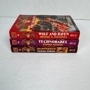 Vintage Shadowrun Wolf and Raven Technobabel Shadowboxer Lot of 3 Michael Stackp